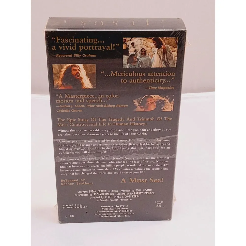 Jesus VHS Video Tape 1999 TV Movie New Sealed Brian Deacon